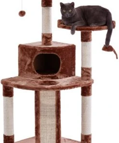 Frisco 48-in Faux Fur Cat Tree & Condo