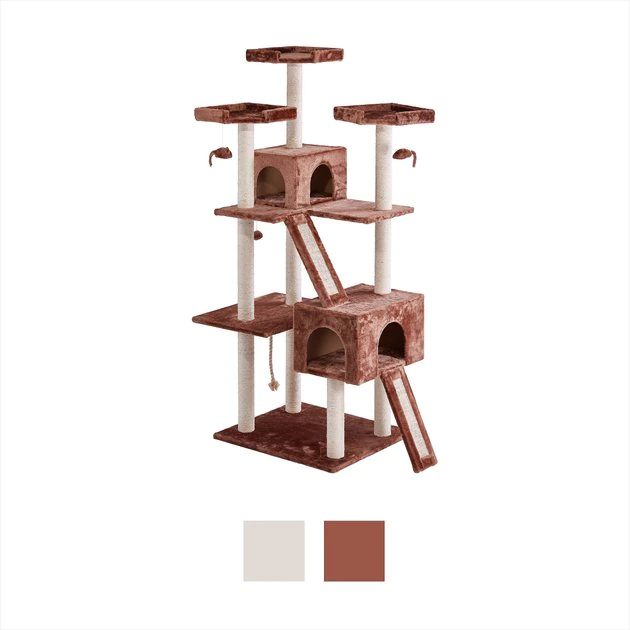 Frisco 72-in Large Base Faux Fur Cat Tree & Condo 8 Frisco 72-in Large Base Faux Fur Cat Tree & Condo - Image 6
