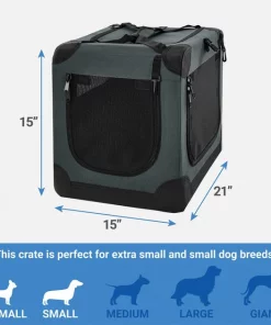 Frisco Indoor & Outdoor 3-Door Collapsible Soft-Sided Dog & Small Pet Crate -PetNest Shop 105032 PT2. SY630 V1569017840