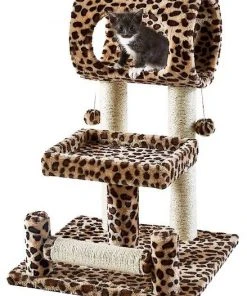 Frisco 28-in Faux Fur Cat Tree
