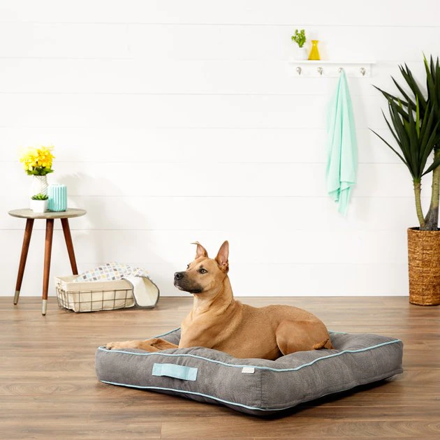 Frisco Tufted Square Orthopedic Pillow Cat & Dog Bed w/Removable Cover 3 Frisco Tufted Square Orthopedic Pillow Cat & Dog Bed w/Removable Cover