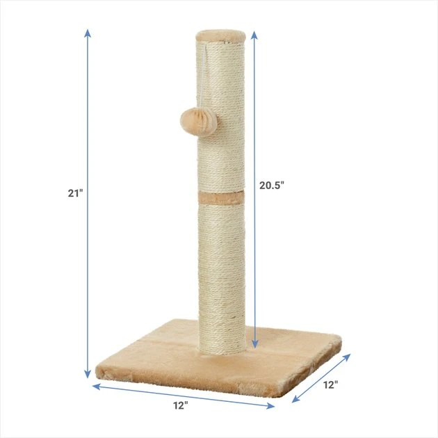 Frisco 21-in Sisal Cat Scratching Post with Toy 4 Frisco 21-in Sisal Cat Scratching Post with Toy - Image 2
