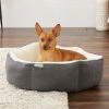 Frisco Sherpa Hexagon Bolster Cat & Dog Bed -PetNest Shop 144813 MAIN. SY630 V1566936169
