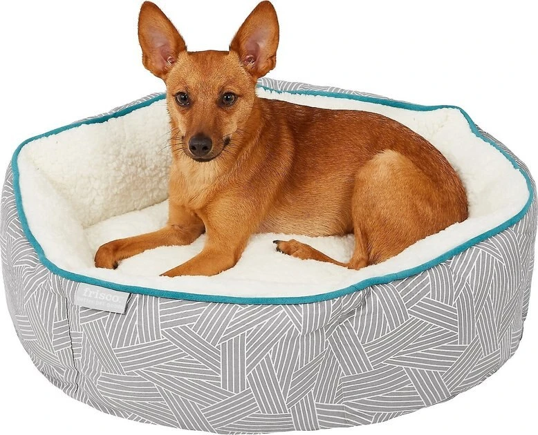 Frisco Sherpa Hexagon Bolster Cat & Dog Bed 6 Frisco Sherpa Hexagon Bolster Cat & Dog Bed - Image 4