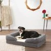 Frisco Plush Orthopedic Front Bolster Cat & Dog Bed w/Removable Cover -PetNest Shop 144861 MAIN. SY630 V1650094298