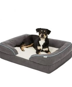 Frisco Plush Orthopedic Front Bolster Cat & Dog Bed w/Removable Cover -PetNest Shop 144861 PT4. SY630 V1650096094