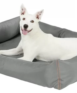 Frisco Rectangular Bolster Dog Bed w/Removable Cover, Dark Gray -PetNest Shop 144865 PT4. SY630 V1578443251