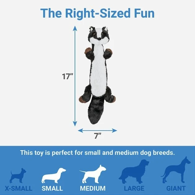 Frisco Skinny Plush Squeaking Skunk Dog Toy 5 Frisco Skinny Plush Squeaking Skunk Dog Toy - Image 3