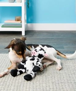 Frisco Plush with Inside Rope Squeaking Cow Dog Toy -PetNest Shop 147063 PT1. SY630 V1539205667