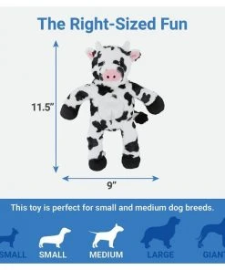 Frisco Plush with Inside Rope Squeaking Cow Dog Toy -PetNest Shop 147063 PT3. SY630 V1542751616