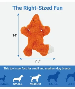 Frisco Plush with Inside Rope Squeaking Fox Dog Toy -PetNest Shop 147065 PT3. SY630 V1542751617