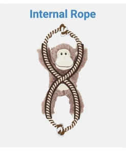 Frisco Plush with Rope Squeaking Monkey Dog Toy -PetNest Shop 147067 PT2. SY630 V1542751624