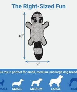 Frisco Flat Plush Squeaking Raccoon Dog Toy -PetNest Shop 147071 PT1. SY630 V1589221357