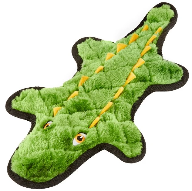 Frisco Flat Plush Squeaking Alligator Dog Toy 3 Frisco Flat Plush Squeaking Alligator Dog Toy