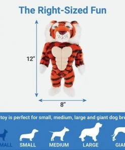 Frisco Muscle Plush Squeaking Tiger Dog Toy -PetNest Shop 147080 PT2. SY630 V1539206010