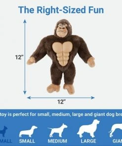 Frisco Muscle Plush Squeaking Gorilla Dog Toy -PetNest Shop 147084 PT2. SY630 V1539205960