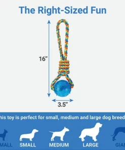 Frisco Rope with Squeaking Ball Dog Toy 7 Frisco Rope with Squeaking Ball Dog Toy -PetNest Shop 147098 PT3. SY630 V1539366432