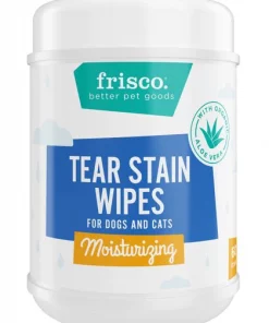 Frisco Moisturizing Tear Stain Wipes with Aloe for Dogs & Cats