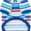 Frisco Striped Dog & Cat Polo Shirt, Red & Blue -PetNest Shop 153589 MAIN. SY630 V1624902458