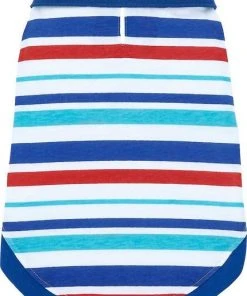 Frisco Striped Dog & Cat Polo Shirt, Red & Blue -PetNest Shop 153589 PT3. SY630 V1624902452