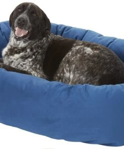 Frisco Velvet Round Bolster Dog Bed w/Removable Cover -PetNest Shop 165319 PT2. SY630 V1568211248