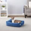 Frisco Velvet Rectangular Bolster Cat & Dog Bed -PetNest Shop 165322 Main. SY630 V1568211242