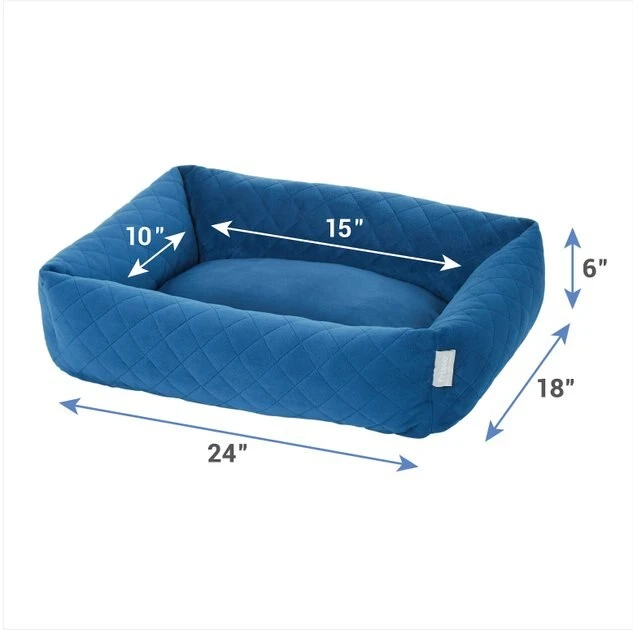 Frisco Velvet Rectangular Bolster Cat & Dog Bed 4 Frisco Velvet Rectangular Bolster Cat & Dog Bed - Image 2