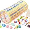 Frisco Plush, Teaser, Ball & Tunnel Variety Pack Cat Toy with Catnip, 25 count
