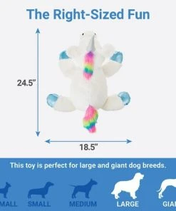 Frisco Plush Squeaking Jumbo Unicorn Dog Toy -PetNest Shop 174691 PT1. SY630 V1574719128