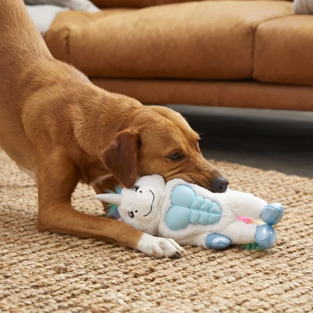 Frisco Muscle Plush Squeaking Unicorn Dog Toy 5 Frisco Muscle Plush Squeaking Unicorn Dog Toy - Image 3