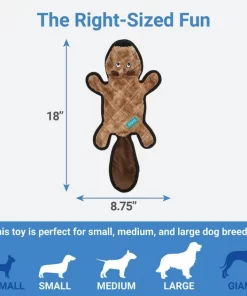 Frisco Flat Plush Squeaking Beaver Dog Toy -PetNest Shop 174729 PT1. SY630 V1589221280