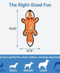 Frisco Flat Plush Squeaking Fox Dog Toy -PetNest Shop 174733 PT1. SY630 V1589221501