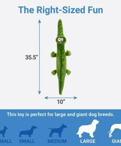 Frisco Wagazoo Plush Squeaking Alligator Dog Toy -PetNest Shop 174751 PT1. SY630 V1574718781