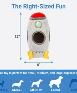 Frisco Hide & Seek Plush Rocket Ship Puzzle Dog Toy -PetNest Shop 174753 PT1. SY630 V1574718782