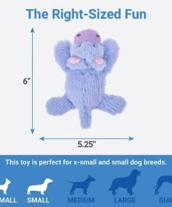Frisco Plush Squeaking Hippo Dog Toy -PetNest Shop 175407 PT1. SY630 V1574719078