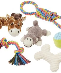 Frisco Plush & Rope Bundle Dog Toy, 6-Pack