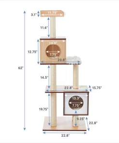 Frisco 62-in Modern Cat Tree & Condo -PetNest Shop 177901 PT1. SY630 V1584451759