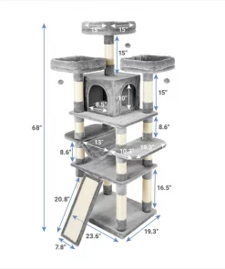 Frisco 68-in Faux Fur Cat Tree & Condo 10 Frisco 68-in Faux Fur Cat Tree & Condo -PetNest Shop 180383 PT1. SY630 V1584452151