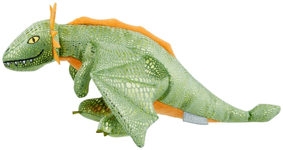 Frisco Mythical Mates Greenwing the Green Dragon Plush Squeaking Dog Toy 4 Frisco Mythical Mates Greenwing the Green Dragon Plush Squeaking Dog Toy - Image 2