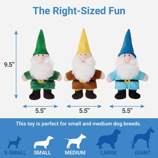 Frisco Mythical Mates Gnome Plush Squeaking Dog Toy 4 Frisco Mythical Mates Gnome Plush Squeaking Dog Toy - Image 2