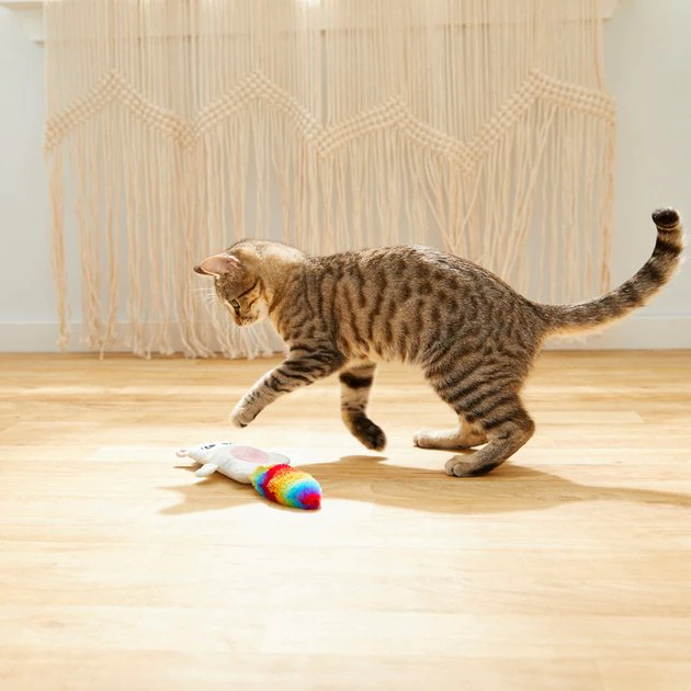 Frisco Mythical Mates Rainbow Unicorn Crinkle Kicker Cat Toy with Catnip 5 Frisco Mythical Mates Rainbow Unicorn Crinkle Kicker Cat Toy with Catnip - Image 3