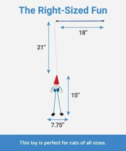 Frisco Mythical Mates Gnome Teaser Cat Toy with Catnip -PetNest Shop 204545 PT1. SY630 V1587474372