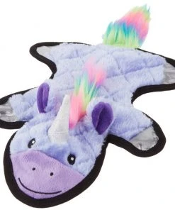 Frisco Mythical Mates Flat Plush Squeaking Unicorn Dog Toy