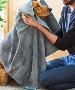 Frisco Microfiber Dog & Cat Bath Towel, Gray, 44-inch -PetNest Shop 206905 PT8. SY630 V1600916165
