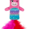 Frisco Mythical Mates Pink Unicorn Crinkle Kicker Cat Toy with Catnip