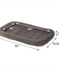 Frisco Quilted Plush Dog Crate Mat, Gray -PetNest Shop 210243 PT1. SY630 V1597886817