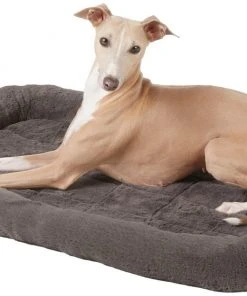 Frisco Quilted Plush Dog Crate Mat, Gray -PetNest Shop 210243 PT2. SY630 V1590067946