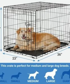 Frisco Fold & Carry Single Door Collapsible Wire Dog Crate & Mat Kit -PetNest Shop 212620 PT1. SY630 V1580155995