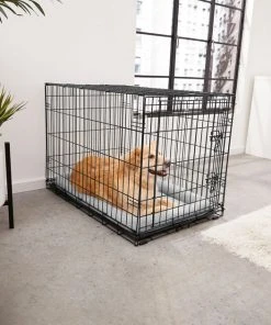 Frisco Fold & Carry Single Door Collapsible Wire Dog Crate & Mat Kit -PetNest Shop 212620 PT7. SY630 V1580155692