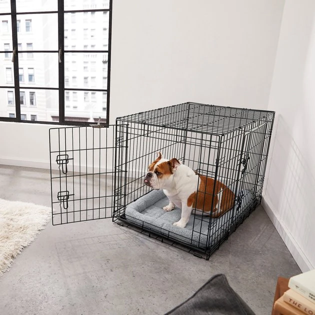 Frisco Fold & Carry Double Door Collapsible Wire Dog Crate & Mat Kit 10 Frisco Fold & Carry Double Door Collapsible Wire Dog Crate & Mat Kit - Image 8